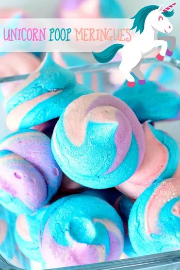 Unicorn Poop Cupcake Cones Recipe Cupcake Cones Recipe, Easy Meringue Recipe, Easy Meringue Cookies, Unicorn Poop Cookies, Easy Meringues, Meringue Cookie, Meringue Cookie Recipe, Unicorn Desserts, Cupcake Cones