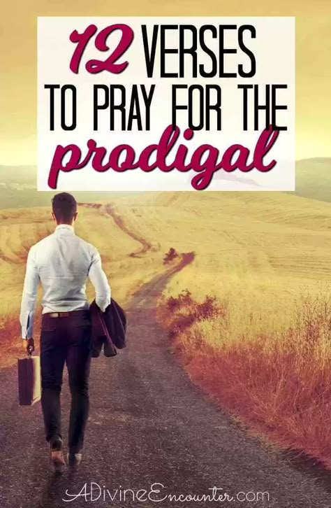 If you're a Christian with a prodigal in your life, you're probably aware of the importance of prayers for prodigals. But what's the best way to pray for them? Whether it's a prayer for a son in trouble, prayer for a wayward daughter, or prayer for a prodigal husband or wife, your prayers matter. Here are 12 verses to pray for prodigal loved ones. #christian #faith #pray #bible #prayer #praying #god #jesus Prodigal Husband, Bible Confessions, Prayer For Daughter, Verses To Pray, Prayer For Son, Pray For Them, Prayer For My Son, Importance Of Prayer, Prayer For My Children