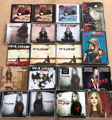 Under my skin era CD/DVD collection Avril Lavigne Under My Skin, Avril Lavigne Aesthetic, Abbey Dawn, The Best Damn Thing, Dvd Collection, Under My Skin, Just She, Inspo Board, Avril Lavigne