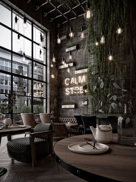 Architecture,Graphic Design,Digital Art,Autodesk 3ds Max,Corona Renderer,Adobe Photoshop Coffee Shop Interior Design, Cozy Coffee Shop, Cafe Shop Design, Coffee Shop Aesthetic, Coffee Shops Interior, Modern Restaurant, Bar Interior, Coffee Shop Design, Tables And Chairs