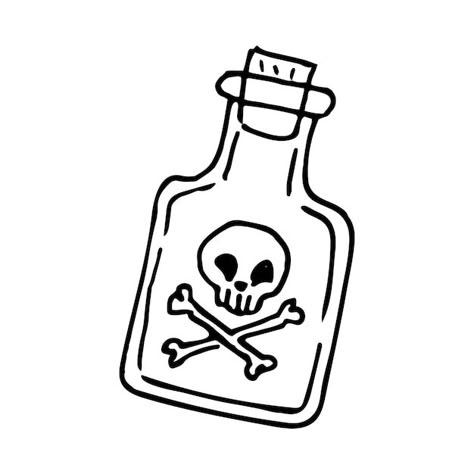 Vector poison bottle in doodle style ico... | Premium Vector #Freepik #vector #tatoo-design #sketch #tattoo #ink-bottle Bottle Of Poison Drawing, Poison Bottle Tattoo Design, Poison Bottle Drawing, Poison Sketch, Poison Drawings, Poison Drawing, Poison Bottle Tattoo, Wine Bottle Drawing, Poison Tattoo