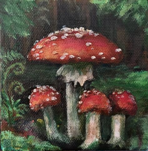 Fairy Grunge Aesthetic, Creation Art, Arte Van Gogh, Dark Green Aesthetic, Arte Inspo, Mushroom Art, Aesthetic Painting, Art Inspiration Painting, Ethereal Art