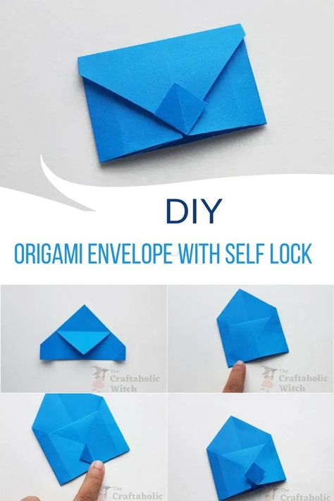 Do you want to learn how to make origami envelopes with self Lock? In this article (with video), you will learn not one, but three ways to fold an envelope that has self lock. Envelope Paper Folding, Simple Origami Envelope, How To Fold A Gift Card Envelope, How To Make Origami Envelopes, How To Fold A Piece Of Paper Into An Envolope, How To Fold A Note Into An Envelope, Origami Envelope Pockets, Paper Craft Envelopes, Cute Folded Notes