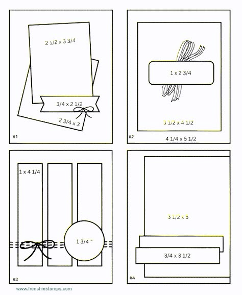 Tip to create cards with the Card Templates and the estimate measurements - Paper Flower Origami, Paper Flower Ideas, Card Making Ideas For Beginners, Flower Origami, Side Step Card, Card Sketches Templates, Card Making Templates, Card Templates Printable, Homemade Greeting Cards