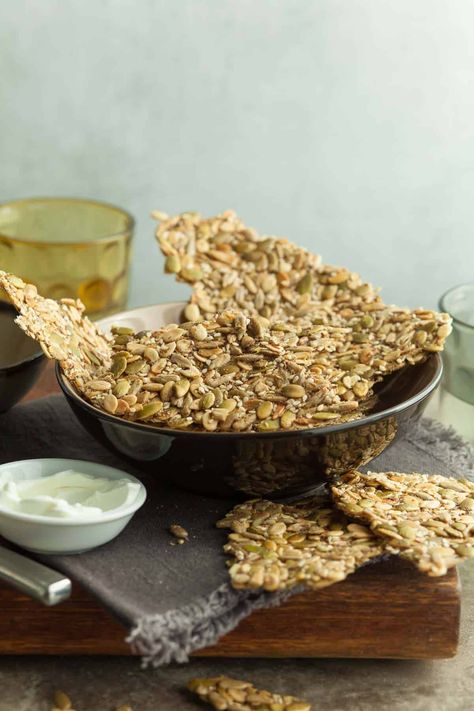 Seeded Crackers, Seed Crackers Recipe, Seed Crackers, Seeds Of Love, Yorkshire Puddings, Crackers Recipe, Nut Free Recipes, Flax Seed Recipes, Homemade Gluten Free