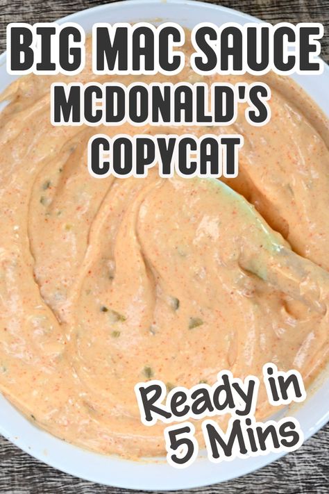 spoonful of big mac sauce lifted from a small bowl. Mcdonalds Secret Sauce, How To Make Mac Sauce, Mcdonald’s Special Sauce, Mcdonald’s Sauce, Special Sauce For Burgers Big Mac, Mcdonald’s Special Big Mac Sauce, Big Mac Sauce Healthy, Homemade Mac Sauce, Mac Sauce Mcdonalds