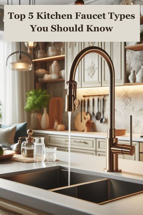 Dive into the world of kitchen faucets with our expertly curated list of the best faucet types for your culinary space. From pull-down to touchless, explore the latest trends and innovations that will elevate your kitchen to new heights of functionality and style. Farmhouse Faucet Kitchen, Modern Farmhouse Kitchen Faucet, Farmhouse Kitchen Faucet Ideas, Kitchen Faucet Styles, Bronze Kitchen Faucet, Touch Kitchen Faucet, Types Of Kitchen, High Arc Kitchen Faucet, Wall Mount Kitchen Faucet