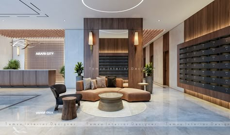 Lobby Interior Design Residential, Luxury Lobby Interior Design, Residential Lobby Interior, Apartment Lobby Interior Design, Condo Lobby Design, Apartment Lobby Design, Lobby Design Residential, Apartment Building Lobby, Hotel Lobby Interior Design