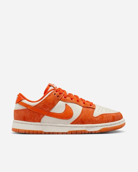 Nike Dunk Low 'Cracked Orange' LIGHT BONE/SAFETY ORANGE | FN7773-001 Wmns Dunk Low, Dunk Lows, Iconic Sneakers, Jordan 4’s, Sneaker Culture, Jordan Yeezy, Orange Sneakers, Jordan 8, Veja Sneakers