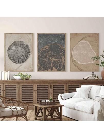 Tree Ring Wall Art, Modern Neutral Wall Art, Tree Ring Art Diy, Tree Pictures Wall Art, Tree Rings Art, Neutral Bedroom Art, Tree Ring Print, Livingroom Wall Art, Tree Ring Art