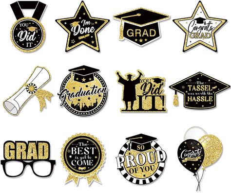 Graduation Wall Decorations, Graduation Designs Ideas, Graduation Decorations Table, Graduation Cutouts, Graduation Party Photo Booth Props, Diy Graduation Decorations, Graduation Board, Graduation Table Decorations, Graduation Party Banners