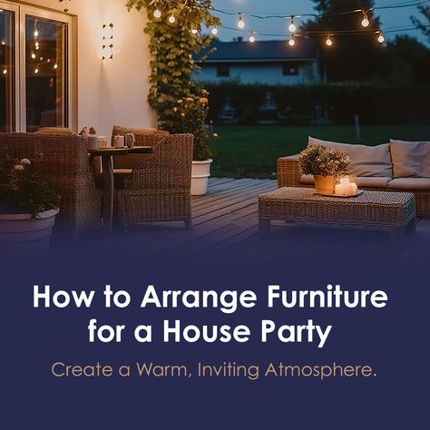 If you're planning a get-together in your home, rearranging your furniture is as important as the refreshments and decorations. The right layout will encourage your guests to mix and mingle without making them feel cramped or uncomfortable. While it may take a few hours to reorganize the room before the party starts, your effort will help you get the most out of the space you have. House Party Layout Ideas, How To Arrange Furniture, Arrange Furniture, Rearranging Furniture, House Parties, Party Layout, Gaming Furniture, Entertainment Console, Moving Furniture