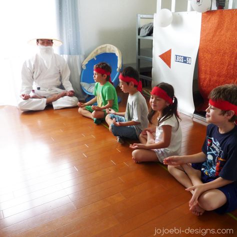 Ninjago Birthday Party - The games 5 min meditation - Sensei Wu style Ninja Themed Birthday Party, Boys Birthday Party Games, Ninja Theme Party, Sensei Wu, Lego Ninjago Birthday, Lego Ninjago Party, Birthday Games For Kids, Ninja Games, Ninja Birthday Party