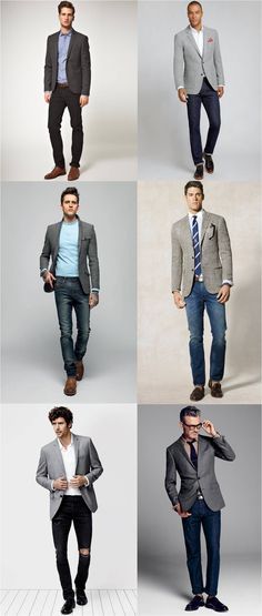 wear a suit jacket with jeans Sports Jacket With Jeans, Sport Coat With Jeans, Sports Coat And Jeans, Suit Jacket With Jeans, How To Wear Denim Jacket, Sport Coat Outfit, Mens Fashion Suits Casual, Blazer Outfits Men, Looks Jeans