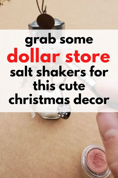 Paper Crafts For School, Crafts For School, Diy Christmas Snowman, Dollar Store Christmas Crafts, Salt Shakers, Mini Diy, Happy Hour Cocktails, Dollar Store Christmas, Diy Snowman