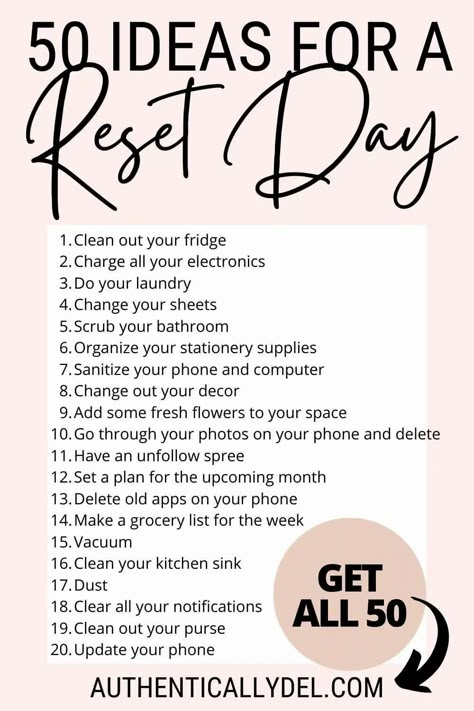 How To Reset Your Marriage, Mental Reset Day, Disappear And Reset, February Reset, November Reset, December Reset, How To Reset Your Life, Life Reset Checklist, Fall Reset