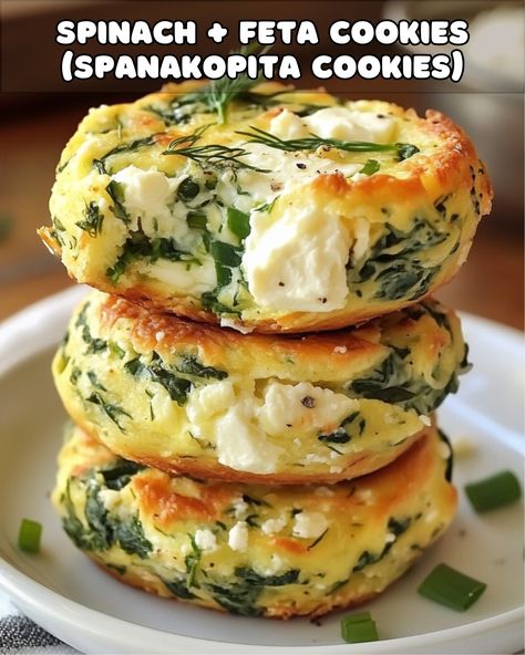 Spinach and Feta Spanakopita Cookies: A Savory Greek-Inspired Treat Spinach And Feta Spanakopita Cookies, Vegan Spanakopita Recipe, Spinach And Feta Spanakopita, Spinach Feta Cookies, Spanakopita Cookies Hungry Happens, Spinach Snack Recipes, Spinach + Feta Cookies (spanakopita Cookies), Spinach And Feta Cookies, Spinach And Feta Appetizers