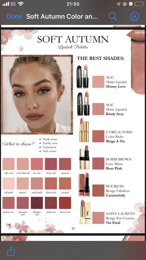 Soft Autumn Makeup, Soft Autumn Deep, Autumn Color Palette Fashion, Soft Autumn Palette, Autumn Skin, Soft Autumn Color Palette, Soft Summer Color Palette, Autumn Makeup, Summer Color Palette