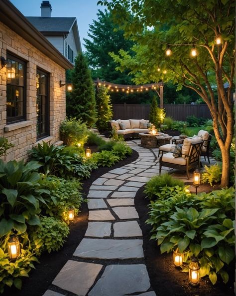 20 Large Backyard Layout Ideas For Spacious Outdoor Living - Toolz Geek Landscaping Along Patio, Long Yard Ideas Backyards, Outdoor Porches Ideas, Large Garden Design Ideas Inspiration, Landscaping Large Backyard, Hardscapes For Backyard, Patio In The Woods, Outdoor Hardscape Ideas, Patio Around Tree