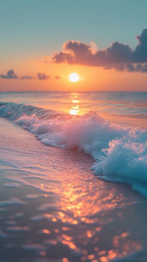 Ocean Sunrise Aesthetic, Serene Landscape Photography, Peaceful Wallpaper Aesthetic, Serenity Pictures, Sun Wallpaper Aesthetic, Calm Wallpaper Aesthetic, Sunset Ocean Aesthetic, Serenity Painting, Sea Backgrounds