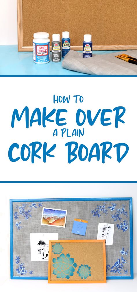 Decorated Cork Board Ideas, Cork Board Makeover Diy, Cork Board Design Ideas, Bulletin Board Ideas For Home, Painted Corkboard, Painting A Cork Board, Cork Board Crafts, Decorate Cork Board, Diy Office Space