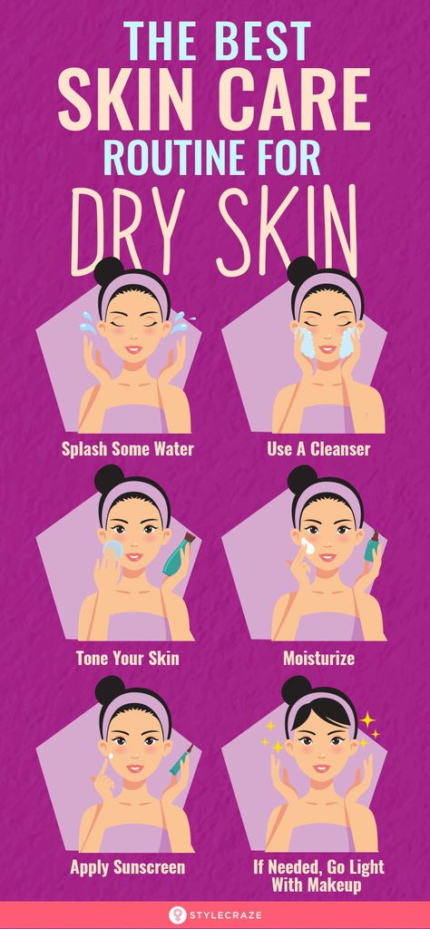 The Best Skin Care Routine For Dry Skin: There are a lot of concerns associated with dry skin, such as flakiness and itching. However, with proper care, you can tackle these problems. Following a consistent daily skin care routine for dry skin is the trick to achieving moisturized and dewy skin. Here’s what you need to do to achieve that. #Skin #Skincare #SkincareTips #DrySkin #SkincareRoutine Skin Care Routine At Home, Routine For Dry Skin, Dry Skin Care Routine, Dry Skin On Face, Diy Skin Care Routine, Dry Skin Remedies, The Best Skin Care, Basic Skin Care Routine, Best Skin Care Routine