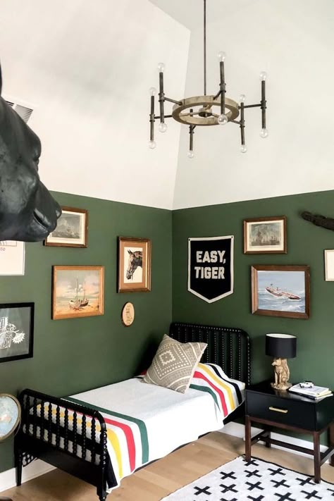 Green Bedroom Walls Green Boys Room, Boy Bedrooms, Big Boy Bedrooms, Big Kids Room, Boy Rooms, Boy’s Room, Kid Rooms, Shared Room, Boys Rooms