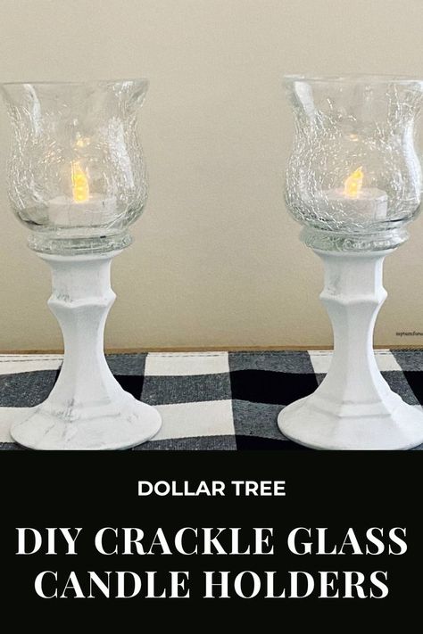 Make this dollar tree pedestal candle holder in an afternoon with these easy to follow instructions. This DIY dollar tree candle holder is simple to make and very inexpensive. And this crackle… More Glass Votive Candle Holders Diy Crafts, Diy Candleabra Ideas Dollar Tree, Dollar Tree Diy Candle Holders, Paint Glass Candle Holders, Diy Candle Pedestal, Dollar Tree Candle Crafts, Candle Plate Diy, Diy Tealight Holder, Decorating Candle Holders