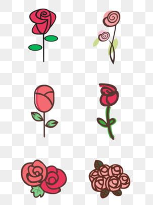 Rose Plant Drawing, Cartoon Rose Tattoo, Rose Cartoon Drawing, Rose Cartoon, Rose Doodle, Rosé Cartoon, Drawn Roses, Painting Class Ideas, Roses Vector