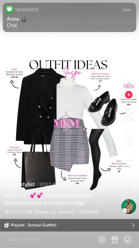 Blazer Outfits Sixth Form, Sixth Form Outfits With Blazer, Private School Sixth Form Outfits, Black Sixth Form Outfit, 6th Form Outfits Uk, Sixthform Outfits Smart Casual, Sixth Form Outfits Smart Business Casual, Sixth Form Outfits Smart, Cute Sixth Form Outfits