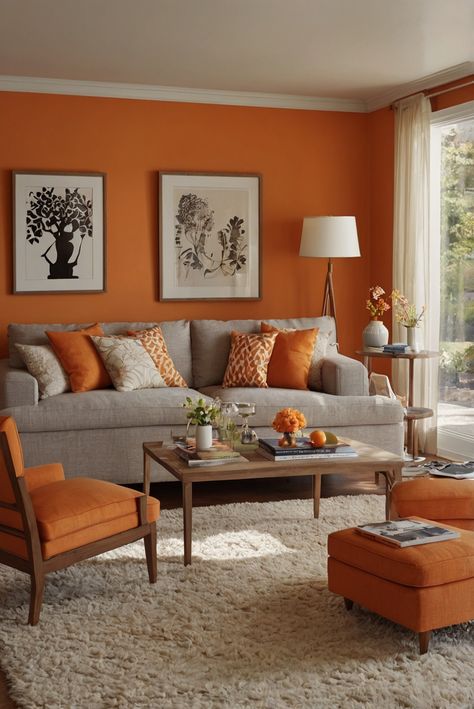 Step into a dreamy tangerine oasis with the 2024 walls of Tangerine Dream (BM 2012-30)! Join us for a glimpse into a day in the life of an interior designer. #Ad #homedecor #homedesign #wallpaints2024 #Painthome #interiorarchitecture Wall Colors Green Living Room Colors
Bright Living Room Colors
Apartment Renovation
Living room Remodeling
Modern Paint Colors
2024 Bright Paint Living Room, Modern And Colorful Living Room, Color Sofas Ideas, Orange Walls Decor, Rust Wall Color Living Room, Different Color Sofas In Living Room, Living Room Orange Walls, Orange Family Room, Orange Wall Living Room