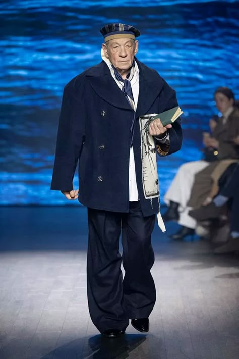 S S Daley, Sir Ian Mckellen, Navy Pea Coat, Godet Skirt, Ian Mckellen, Knitted Balaclava, Cotton Cargo Pants, Technical Clothing, Sailor Suit