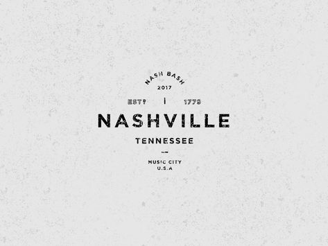 Nashville by Maggie Miklasz #Design Popular #Dribbble #shots Identity Design Inspiration, Typographic Logo Design, Trendy Logos, Text Logo Design, Visual Identity Design, Unique Logo Design, Retro Logos, Branding Design Inspiration, Modern Logo Design