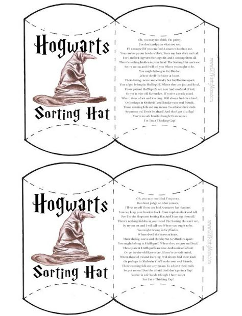 Hogwarts Houses Sorting Hat Pillow Box | DIY Party Mom Hogwarts House Sorting Ideas, Sorting Hat Ceremony Ideas, Harry Potter House Sorting Ideas, Sorting Hat Ceremony, Diy Sorting Hat, Hp Crafts, Sorting Ceremony, Hogwarts Sorting Hat, Harry Potter Camp