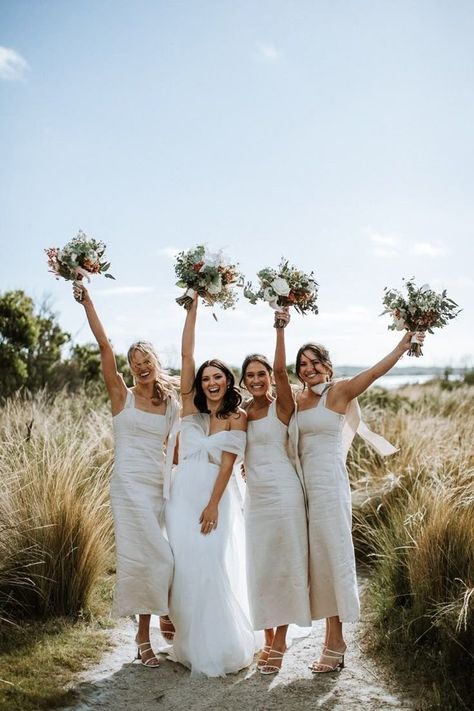 Bridesmaid Checklist: Wedding Tasks & Responsibilities Nz Wedding Dresses, Natural Linen Bridesmaid Dresses, Linen Bridal Party, Ivory Bridesmaids Dresses, Linen Bridesmaids Dresses, Linen Bridesmaid Dresses, Ivory Bridal Party, Linen Bridesmaid Dress, Bridesmaid Checklist