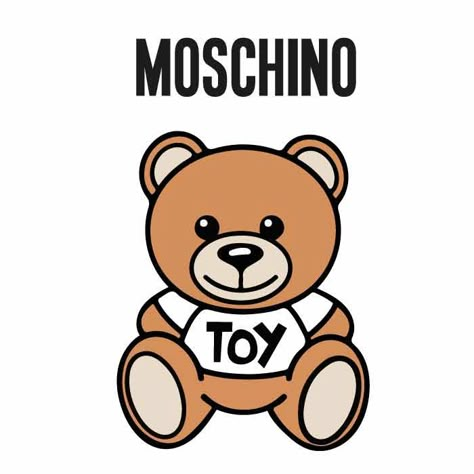 Moschino Logo Wallpaper, Moschino Bear Wallpaper, Moschino Logo Design, Moschino Logo Bear, Moschino Wallpaper, Teddy Bear Fashion, Moschino Art, Moschino Bear, Logo Archive