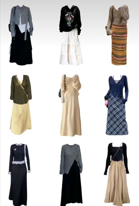 2000s Fashion Outfits Modest, Skirt Outfits 2000s, 90s Modest Outfits, Romantic Style Fashion Inspiration, Modest 90s Fashion, Y2k Modest Outfits, Modest Acubi Fashion, Buffet Outfit, Cute Modest Outfits For School