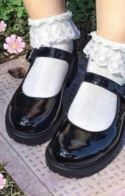 Aesthetic Shoes, Black Shoes, Socks, Black And White, Lace, Flowers, White, Black