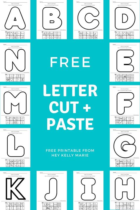 Letter Review Preschool Free Printable, Alphabet Cut And Paste Letter Worksheets Free Printable, Letter Sorting Preschool Free Printable, Kindergarten Cut And Paste Worksheets, Cut And Paste Worksheets Preschool, Free Alphabet Printables Letters, Letter X Activities For Preschool, Letter Activities For Preschool, Alphabet Recognition Activities