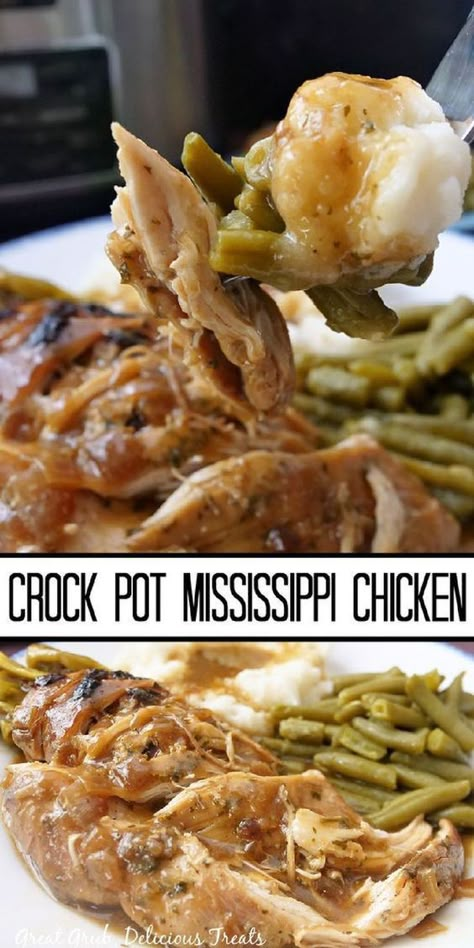 Chicken Pepperoncini, Crock Pot Mississippi Chicken, Mississippi Chicken, Pepperoncini Peppers, Easy Crockpot Dinners, Mississippi Pot Roast, Crockpot Dinners, Chicken Crockpot, Crockpot Dishes