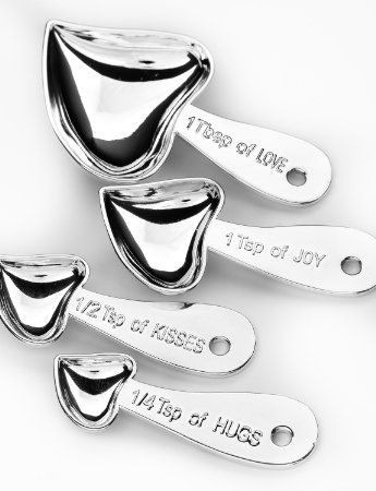 Set Heart Shaped Measuring Spoon of Love Favors for Weddings, Bridal Showers, Kitchen Showers & More Best Bridal Shower Gift, Bridal Attendant, Victoria Lynn, Flatware Patterns, Kitchen Shower, Unique Bridal Shower, Bridal Shower Favors, Primitive Decorating, Bridal Shower Gifts