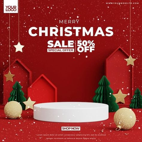 PSD christmas background for product dis... | Premium Psd #Freepik #psd Christmas Social Post, Christmas Sale Poster Design, Christmas Social Media Design, Product Display Background, Christmas Sale Poster, Background For Product, Display Background, Christmas Poster Design, Christmas Social Media