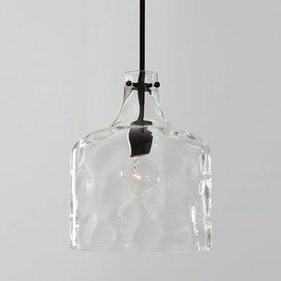 11.75" 1-Light Water Glass Pendant | Capital Lighting Fixture Company Glass Kitchen Pendant Lights, Seeded Glass Pendant, Factory Pendant Light, Coastal Farmhouse Style, Glass Pendent, Capital Lighting Fixture, Farmhouse Pendant Lighting, Capital Lighting, Light Water