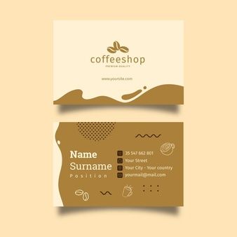 Cafe Card Design, Cafe Visiting Card, Cafe Business Card, Coffee Shop Business Card, Shop Banner Design, Shop Business Card, Cafe Cards, Modern Coffee Shop, Personalized Business Cards