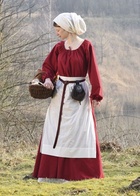 Medieval Apron, Medieval Clothing Women, Peasant Outfit, Medieval Dress Peasant, Peasant Clothing, Medieval Peasant, Medieval Outfit, Costume Viking, Medieval Garb