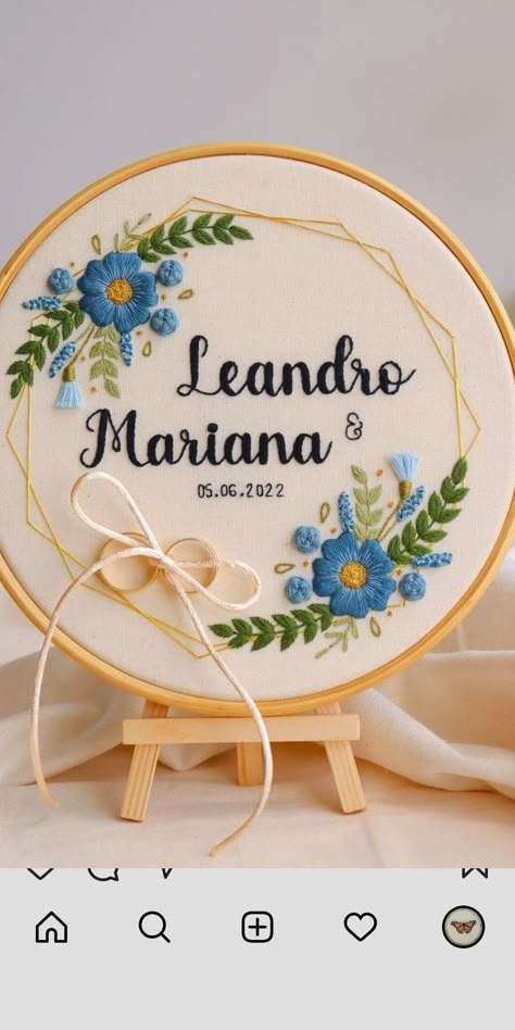 Diy Embroidery Flowers, Wedding Embroidery Hoop, Embroidery Hoop Art Diy, Hand Embroidery Patterns Free, Simple Hand Embroidery Patterns, Embroidery Hoop Wall Art, Digital Embroidery Patterns, Wedding Embroidery, Diy Embroidery Designs