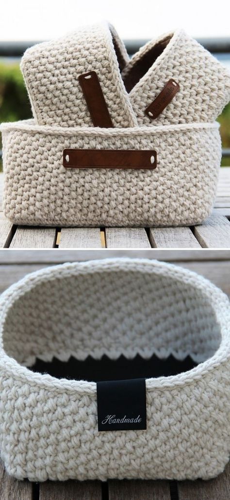 Multifunctional Crochet Baskets – 1001 Patterns Crochet Storage Baskets Free Pattern, Crochet Storage Baskets Free, Crochet Jute Basket, Bathroom Storage Diy, Basket Bathroom Storage, Crochet Basket Patterns, Basket Kitchen Storage, Fruit Hammock, Crochet Basket Tutorial