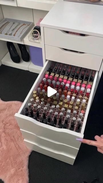 VANITY COLLECTIONS on Instagram: "Calling all Ikea Alex 5 and 9 drawer unit owners 🗣  Want to organise all 5 drawers with makeup???  Then you need our  VC DIVIDER PACK OF 5   This pack AUTOMATICALLY includes the  VC LIP DIVIDER (as shown) And you then pick your other 4 drawer inserts  From the 7 styles available   This VC DIVIDER PACK OF 5  Can be used in the Ikea Alex 5 or 9 drawer unit  You just need to pick the pack in the correct size  LARGE - For the Alex 5 drawer unit  MEDIUM - For the Alex 9 drawer unit   If you need any help or are confused simply email or DM us. 😀  Tap the reel to shop and get organising today 🥰" Alex 9 Drawer, Vanity Collections, Drawers Organization, Alex Drawers, Ikea Alex Drawers, Alex Drawer, Ikea Drawers, Ikea Alex, Drawer Inserts