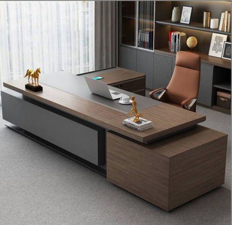 Office Desks Design, Modern Luxury Office Desk, Office Tables Designs, Modern Executive Office Design Interiors, Executive Table Design Modern Offices, Boss Table Design Office, Office Desks Ideas At Work, Luxury Office Table Design, Home Office Executive Desk