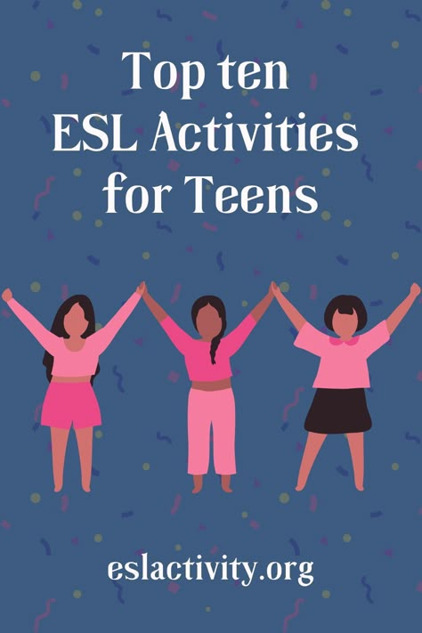 If you’re looking for some of the best ESL games and activities for teens, then you’re in the right place. Keep on reading for everything you need to know about ESL activities for teenagers to make your English classes even better. #activities #eslactivities #eslgames #gamesforteens #gamesforteenagers #eslforteens #esllearning #esl #eslteachers #English #learningEnglish #Englishteachers #TEFL English Language Activities High Schools, English Activities For High School, Elementary Esl Activities, Esl Small Group Activities, Fun English Games For Middle School, English Club Activities High Schools, English Projects High School, Esl Class Activities, English Day Ideas Activities